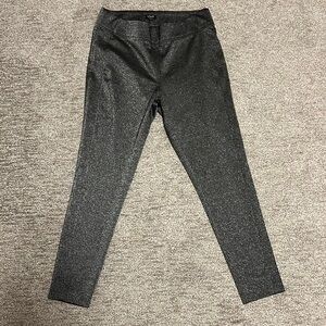 LOFT Black Metallic Leggings NWT
